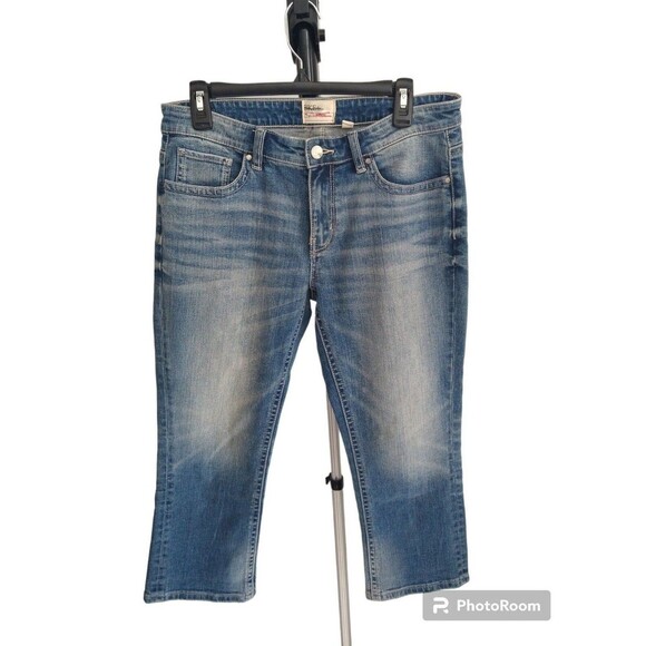 BKE  Distressed Payton cropped 28 jeans Y2K Boho - Picture 1 of 8